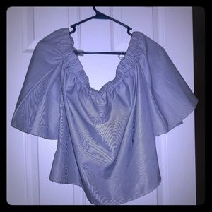 Off the shoulder dress shirt